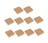 UKCOCO 10 pièces Lot de Mini Boîtes à Pizza Carton Kraft avec Fenêtre Emballage Pratique pour Biscuits Mini Tourtes et Cadeaux de Fête Boîte de Rangement Compacte pour Snacks et