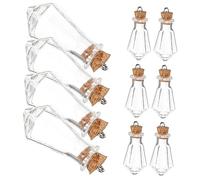 UKCOCO 10 pièces Lot de Mini Flacons Verre Transparent avec Bouchon Liège Bouteilles pour Décoration DIY Multifonctionnelles et Durables pour Objets Décoratifs et