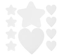 UKCOCO 10 Pièces Lot de Mini Panneaux de Toile Cœur et Étoile Toile Vierge Ronde Adaptée Peinture Acrylique et Huile Coins Arrondis Sécurisés pour Artistes Adultes et Garçon Fille