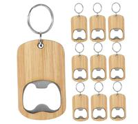 UKCOCO 10 pièces Lot de Porte Clés Ouvre Bouteille Bois Robuste Petit Décapsuleur Manuel pour et Soda Accessoire Portable pour Fête et DIY Personnalisable
