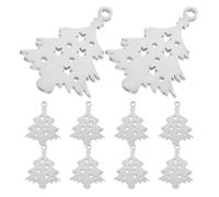 UKCOCO 10 Pièces Médaille pour Animaux en Acier Inoxydable, Arbre de Noël
