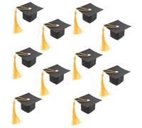 UKCOCO 10 pièces Mini Chapeaux de Graduation Décorations de Gâteau Accessoires Fête Remise Diplômes Toppers Innovants pour Vos Académiques