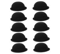 UKCOCO 10 pièces Mini Chapeaux Ronds Noirs pour Bricolage Mini Chapeaux Formels pour Poupées Ornements Décoratifs pour Artisanat Petits Accessoires de Tête pour Créations DIY