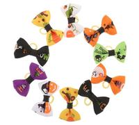UKCOCO 10 pièces Pet Hair Bows Set Multi-Color Elastic Hair Ties Soft Pet Headwear for Dogs and Cats