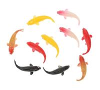 UKCOCO 10 Pièces Petit Poisson Modèle Réaliste en PVC | Décor Miniature Simple et Soigné, Lignes Douces, Effet , Présent Festif pour Bac Domestique