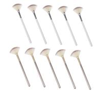 UKCOCO 10 pièces Pinceaux Maquillage Éventail Petit Format pour Esthéticiennes Applicateurs et Highlighter Poils Doux et Durables Faciles à Transporter pour Retouches Visage
