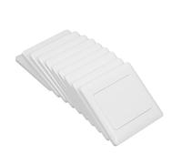 UKCOCO 10 pièces Plaque de Recouvrement Murale Blanche Plaque Interrupteur Résistante Au Feu pour Rénovation Intérieure Couverture Décorative pour Interrupteurs et Prises Finition