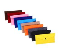 UKCOCO 10 pièces Pochettes Feutre avec Bouton Pression Sacs de Rangement Multifonctions pour Téléphone Monnaie Câbles et Accessoires Protection Anti-Rayures Pochette Pratique et Compacte