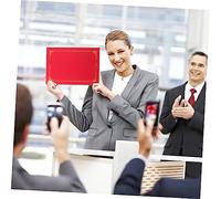UKCOCO 10 pièces Porte Certificats Papier Rouge Protège Diplômes Pochette pour Certificats Dattribution et Récompenses Format Coins Arrondis et Finition Soignée