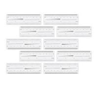 UKCOCO 10 Pièces Règles Souples Transparentes Règle de Mesure Multi-fonction avec Échelle et Outil Pratique pour Manucure Dessin et Dimensionnement Ongles