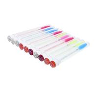 UKCOCO 10 Pièces Set de Tubes Vides pour Mascara avec Brosses à Cils Extension Plastique Réutilisable Décor Diamant Assortiment Couleurs pour Maquillage et Voyage Couleur Aléatoire