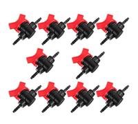 UKCOCO 10 Pièces Vanne à Bille pour Tubes D'irrigation, Raccord Droit | Plastique, Installation Facile et Débit Contrôlé, Étanche, pour Jardin Familial et Pelouse Publique