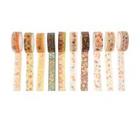 UKCOCO 10 Rouleaux Ruban Décoratif Washi Citrouille Tournesol pour | Adhésif Repositionnable, Se Déchire à Main, Finition Décorative D’automne, sans Résidu Après Retrait