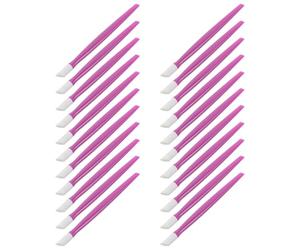 UKCOCO 100 Bâtonnets pour Nail Art Multifonction en Caoutchouc Violet Outil Exfoliant et Nettoyant Cuticules Mortes Applicateur de Strass et Stickers pour Manucure Professionnelle 100