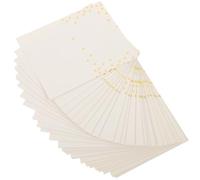 UKCOCO 100 Cartes de Table Vierges Élégantes en Papier Beige Points Dorés, Faciles à Tenir, pour Marque-places Mariages et Accessoires de Fête