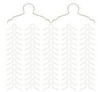 UKCOCO 100 Crochets en V dorés pour décorations de Noël | Crochet de suspension pour décorations de Noël, embouts métalliques pour boules de Noël, accessoires de décoration à