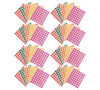 UKCOCO 100 Feuilles Gommettes Rondes Autocollantes Colorées Étiquettes Adhésives DIY pour Bureau École et Organisation Maison Pastilles Colorées pour Marquage et Scellage