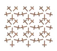 UKCOCO 100 Pendentifs Croix en Bois Miniatures pour Création Bijoux, Porte-clés Croix Chrétienne, Décorations DIY pour Mariage, Confirmation et Pâques, Breloques Naturelles en Lot