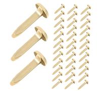 UKCOCO 100 Pièces Attaches Parisiennes en Fer Or à Tête Ronde pour Scrapbooking, Bords Lisses et Pattes Polies, Accessoires DIY pour Cartes de Vœux et Fleurs, Garçon et Filles