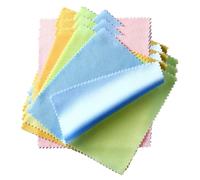 UKCOCO 100 pièces Chiffons Microfibres pour Lunettes Lingettes Nettoyantes Réutilisables Légers et Compacts pour Verres et Écrans sans Traces Lot de Colorées