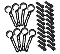 UKCOCO 100 pièces Clips de Lumière de Casque Accessoires Sécurisés pour Casques de Sécurité Clips de Remplacement pour Lampes Fixations Pratiques Plastique