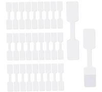UKCOCO 100 Pièces étiquette de câble blanche cacheur autocollants stylo nombre étiquette cable marquage cable étiquettes de cordon d'identification étiquettes de câble pour l'école Papier