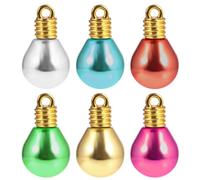 UKCOCO 100 Pièces Perles Artisanales Soi-même Rondes, Grandes Ouvertures, | Plastique Coloré, Usage Maison et Porche, Ambiance Noël, Accessoires de Bricolage Créatif