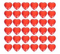 UKCOCO 100 Pièces Perles Décoratives de Cœur, Perles Flottantes Acryliques Rouges, Lot Décoratif Léger à Combiner Librement pour Saint-valentin et Noël
