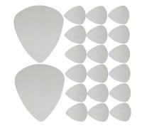 UKCOCO 100 Pièces Plectres Acier Inoxydable Argentés pour Guitare Acoustique et Basse Médiators à Bord Lisse pour Styles Rock Jazz Country