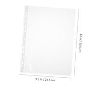 UKCOCO 100 pièces Protège Documents Pochettes Plastiques Rigides pour Classeurs Ouverture Haut Transparentes Résistantes et Pratiques pour Rangement Dossiers et Trieurs Compartiments