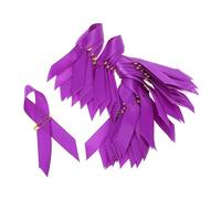 UKCOCO 100pièces Épinglettes Ruban De Sensibilisation Satin Avec Épingles De Sûreté Broche De Sensibilisation Au Cancer Du Pancréas Et Aux Violences Conjugales