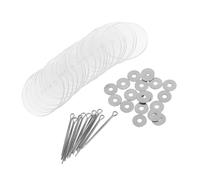 UKCOCO 10ensembles Lot de Articulations Flexibles pour Ours Goupilles Articulation Plastique Blanc De Bricolage pour Fabrication De Jouets