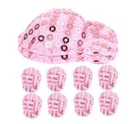 UKCOCO 10pcs Miniature Sequin Baseball Cap pour DIY Doll Crafts Accessoires De Poupées Mignons pour Les Fêtes De Poupée Et Jouent De Petits Chapeaux pour des Poupées Miniatures