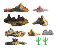 UKCOCO 10pcs Modèle de Volcan en PVC Décoration de Magma Volcanique Réaliste pour Décor Paysager Animalier et Table de Sable Ornements Vivid