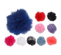 UKCOCO 10pièces Bonnette Furry Anti-Vent pour Microphone Cravate Le Bruit du Vent pour Enregistrements Externes De Diverses Couleurs
