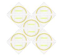 UKCOCO 10pièces Équerre Géométrique Transparente avec Poignée Règle Multifonction Angle Fourniture Scolaire Résistante pour École Bureau et Dessin Technique