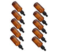 UKCOCO 10pièces Lot De Flacons Compte-gouttes Verre Opaques Pour Huiles Essentielles Et Liquides Vides