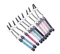 UKCOCO 10pièces Stylet Capacitif Stylos Fins Diamant Cristal Brillant pour Tablette Et Téléphone Portable Mini Design Portable avec Pointe Souple Anti-Rayure Accessoire Écran Tactile Élég