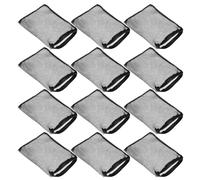 UKCOCO 12 Paquet de Filtration Réutilisables en Filet Fin pour Aquarium, Maille en Tissu Noir, Fermeture Éclair Pratique, pour Masse Filtrante et Entretien D'aquarium