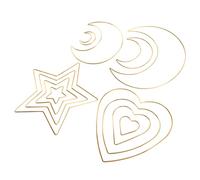 UKCOCO 12 pièces Anneaux Attrape Métalliques Macramé de Cœurs Lunes pour DIY Décoration et Créations Artisanales