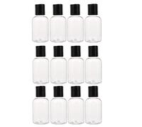 UKCOCO 12 pièces Bouteilles de Voyage Rechargeables pour Cosmétiques Flacons Plastique avec Couvercle Étanche pour Lotion Liquide et Autres
