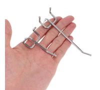 UKCOCO 12 pièces Crochets pour Panneau Perforé Acier Lot de Crochets Tripodes Antidérapants pour Rangement Garage Supermarché et Présentoir Bijoux