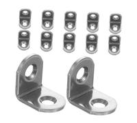 UKCOCO 12 pièces Équerre INOX Degrés Support Angle Acier Renforcé pour Étagères Bois et Meubles Fixation Stable et Résistante Corrosion pour Tables et Chaises DIY