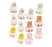 UKCOCO 12 pièces Figurines Animaux Lumineuses Miniatures Décoratives Fluorescentes pour DIY Décoration Bureau et Animaux Réalistes Lot Varié