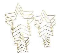 UKCOCO 12 pièces Kit Anneaux Métalliques Dorés pour Attrape Macramé Cercles pour DIY Décoration Murale Accessoires de Bricolage Main Anneaux Étoile pour Création Personnalisée