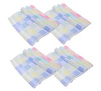 UKCOCO 12 pièces Lot de Lingettes Absorbantes pour Garçon Fille Coton Carrés Mousseline Colorés Serviettes Multifonctions pour Toilette Garçon Fille Doux et Respirant