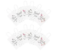 UKCOCO 12 Pièces Lot de Papier Kraft de Remerciement avec Anses Format Moyen Design Élégant pour Cadeaux et Fêtes Styles Assortis Style Aléatoire