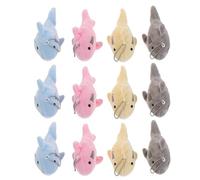 UKCOCO 12 Pièces Miniature Plush Shark Keychain Pendants Lightweight Stuffed Animal Charms For Backpacks Purses Bags Ocean Theme Party Favors