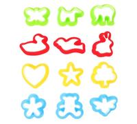 UKCOCO 12 pièces Moule Argile pour Garçon Fille Ustensiles Pâte à Modeler Plastique Sûr Kit DIY Modelage Animal Outils Embossage et Création Couleurs Vives pour Garçons et Filles