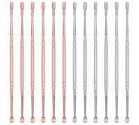 UKCOCO 12 pièces Outil de à double tête en spirale pour retirer le | Nettoyeur d'oreilles en spirale métallique, mécanisme à ressort efficace, confortable à utiliser, efficace contre le